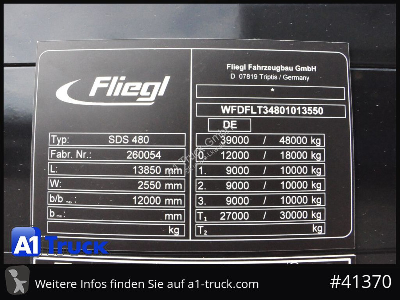 نصف مقطورة Fliegl SDS 480, Stapler Maschinen...