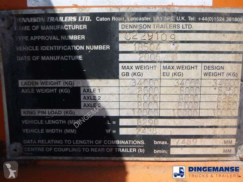 نصف مقطورة Dennison 4-axle container combi...