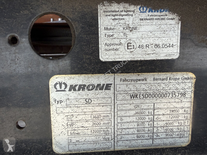 نصف مقطورة Krone SDR 27 SDR 27, Liftachse,...