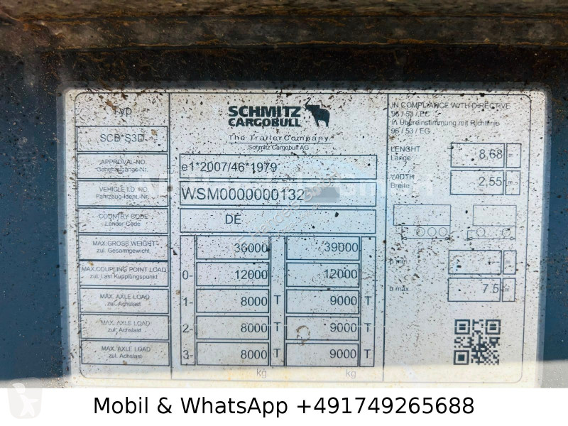 نصف مقطورة Schmitz Cargobull 24 SL 7.2 Stahl...