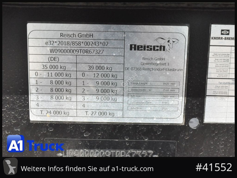 نصف مقطورة Reisch Steelpipe-R 26m³ NEU Stahl...