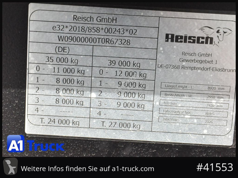 نصف مقطورة Reisch Steelpipe-R 26m³ NEU Stahl...