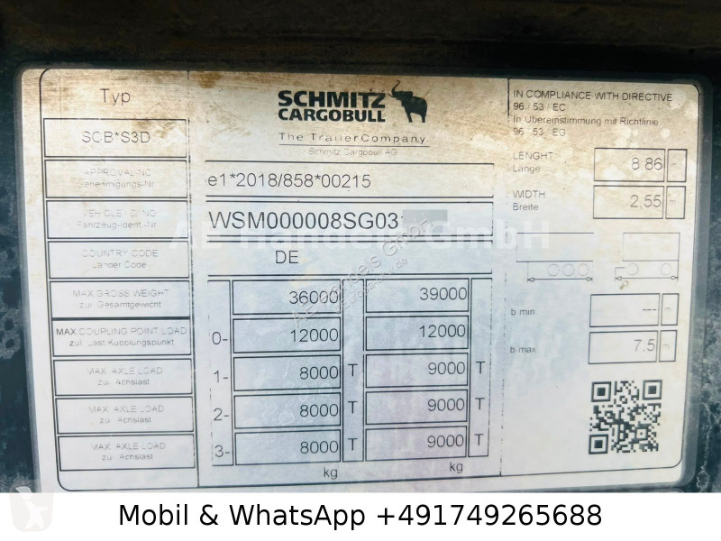 Semirimorchio Schmitz Cargobull 24 SL 7.2 Stahl...
