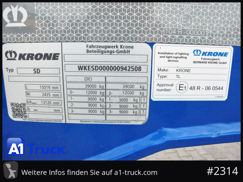 Semirremolque Krone SD Lang 2x 7.45 BDF...