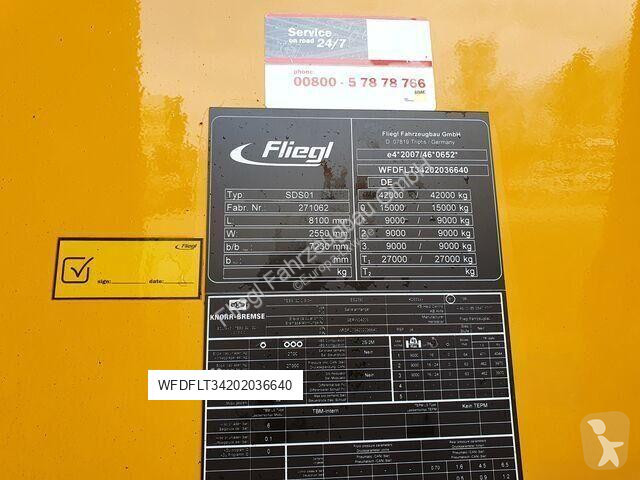 Oplegger Fliegl 3-Achs Kipper DHKA 420 Thermo -...