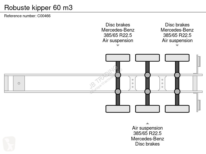 Oplegger Robuste Kaiser kipper 60 m3
