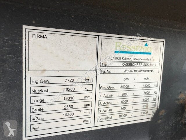 Semi reboque  SSK 60/10-24 ADR Kässbohrer SSK...