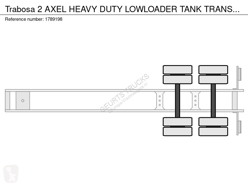 Oplegger Trabosa 2 AXEL HEAVY DUTY LOWLOADER...