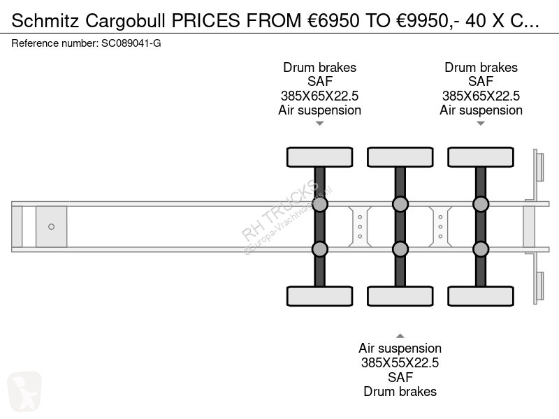 Oplegger Schmitz Cargobull PRICES FROM €6950 TO...