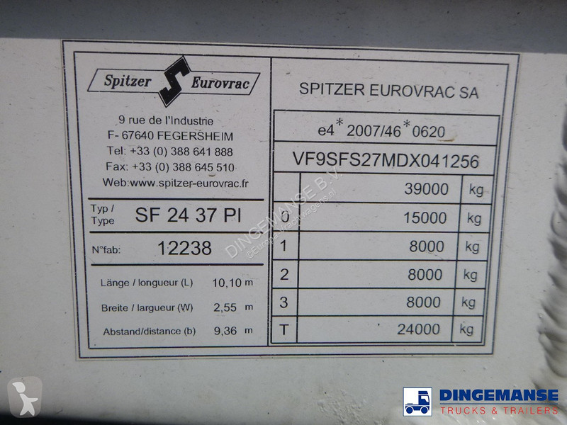 Semiremorca Spitzer Powder tank alu 37 m3 / 1 comp