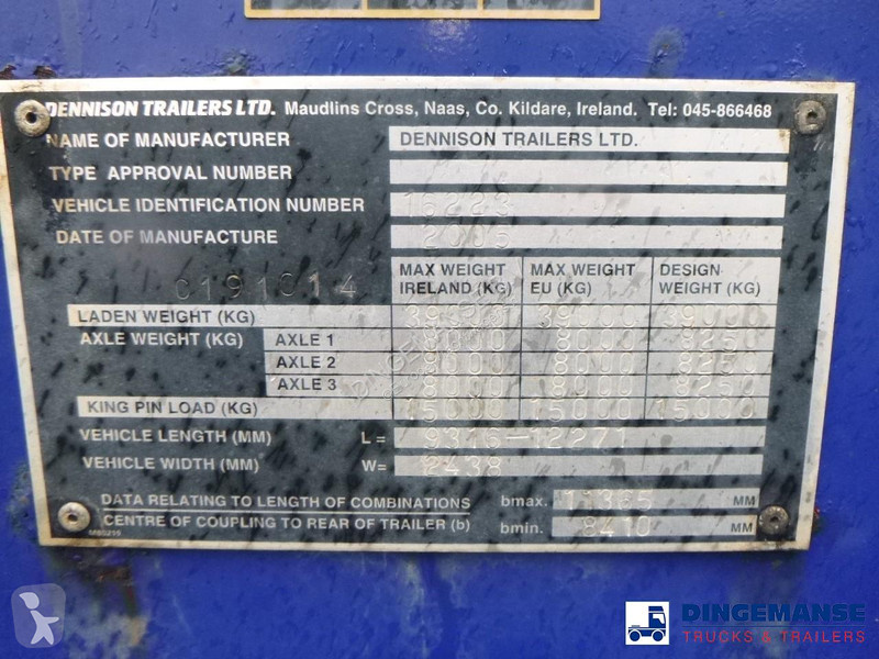 نصف مقطورة Dennison 3-axle container trailer...