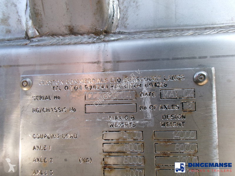 Semiremorca Clayton Bitumen tank inox 33 m3 / 1...