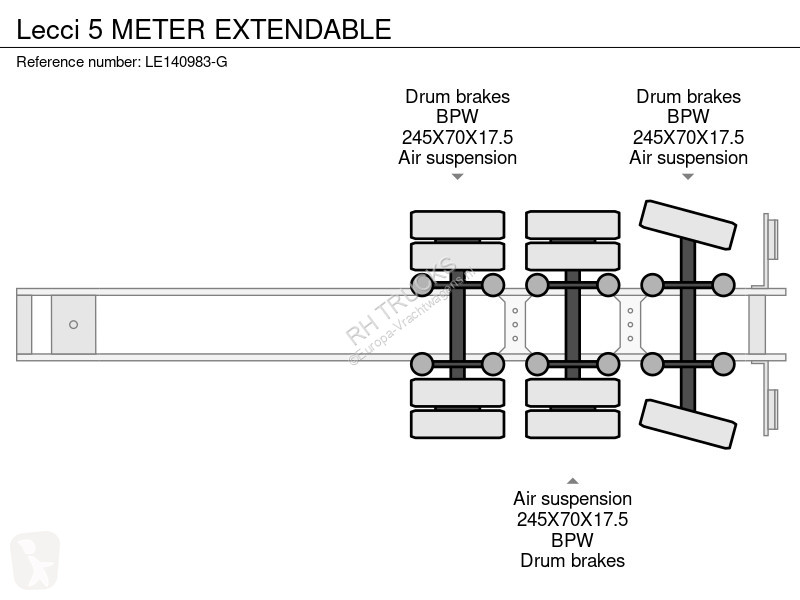 Semi reboque  5 METER EXTENDABLE