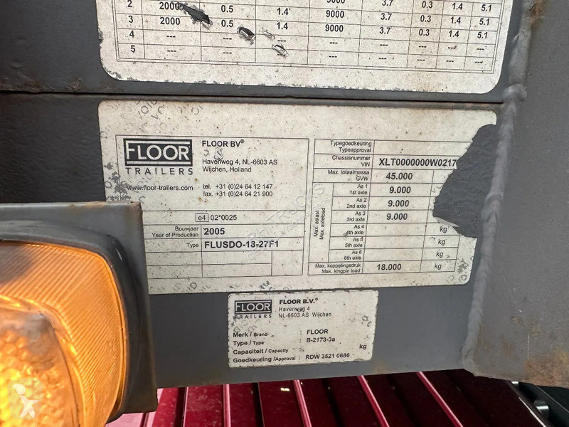 Semiremorca Floor 3 AXLE, 6 M EXTENDABLE, WHEEL...