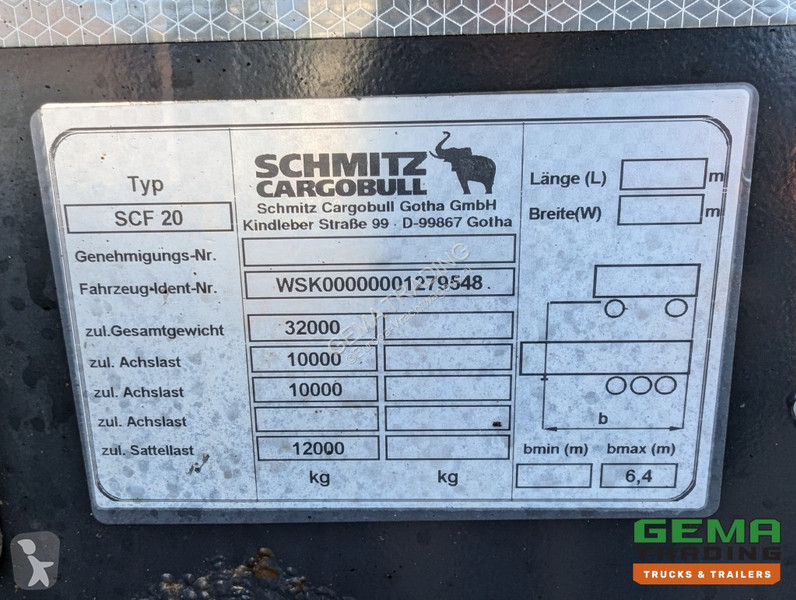 Semi remorque Schmitz Cargobull SCF 20 2-Assen...