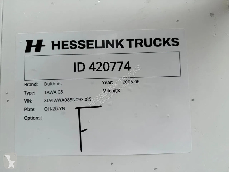 Semiremorca Bulthuis 12m 70m3 Stuuras/Lenkachse...