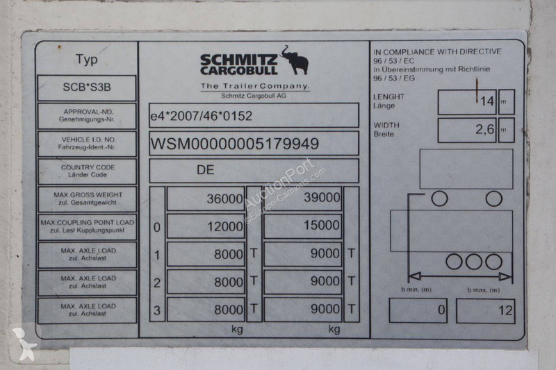 Semirremolque Schmitz Cargobull SCB*S3B