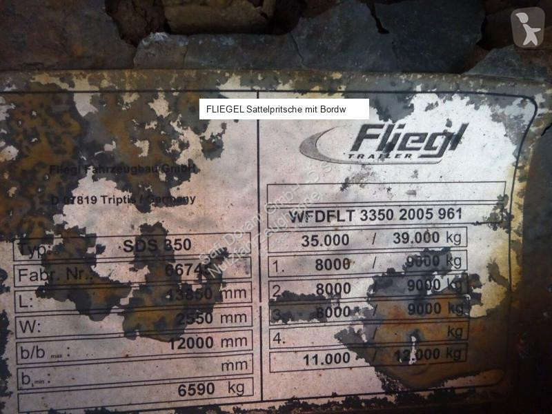 نصف مقطورة Fliegl Sattelpritsche mit Bordwänden...