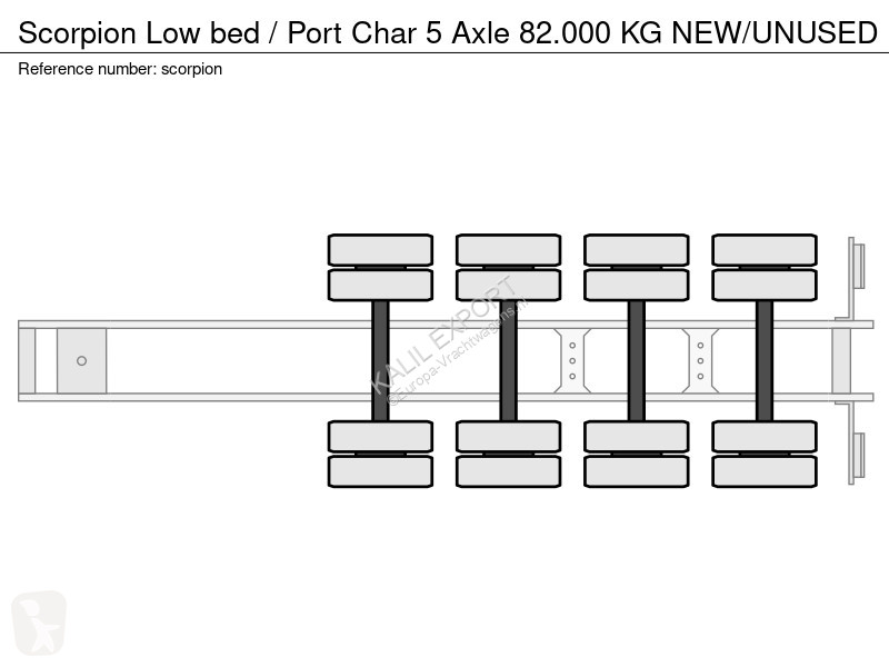 نصف مقطورة Scorpion Low bed / Port Char 5 Axle...