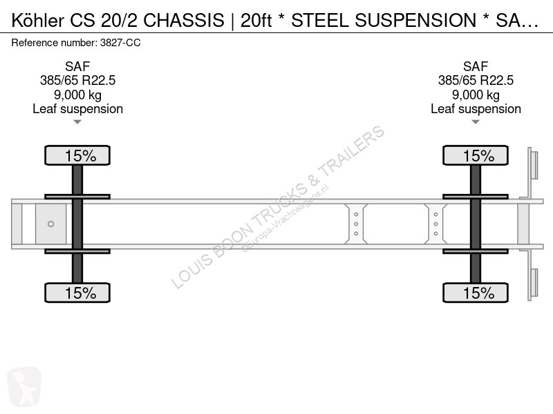 Semi remorque  CS 20/2 CHASSIS | 20ft * STEEL...
