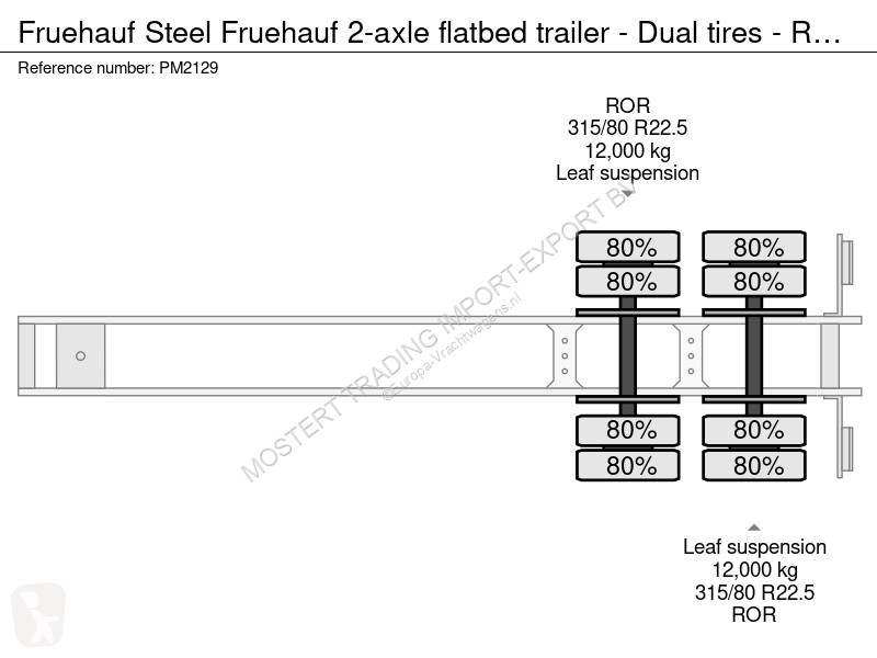 Semirimorchio Fruehauf Steel Fruehauf 2-axle...