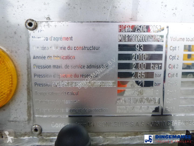 نصف مقطورة Maisonneuve Bitumen tank inox 35 m3...