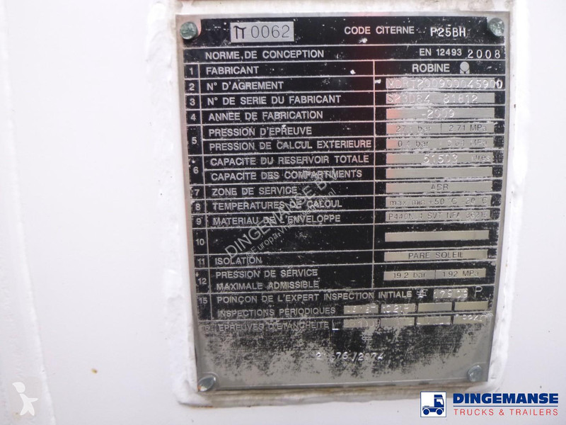 نصف مقطورة Robine Gas tank steel 51.5 m3 / 1 comp