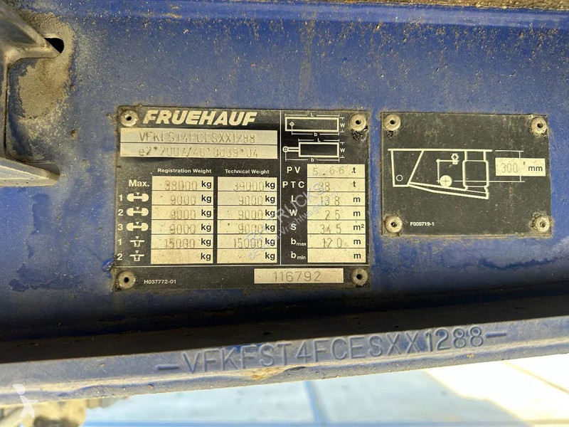 نصف مقطورة Fruehauf MET 3 AXLE SAF + HIAB 122E...