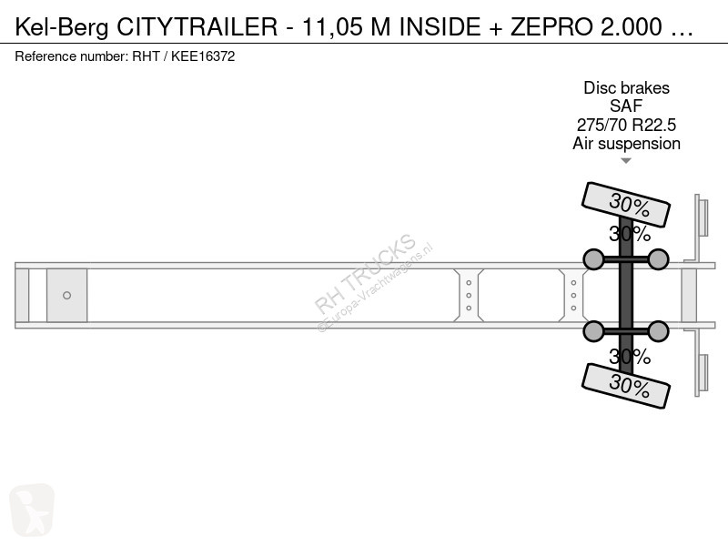 نصف مقطورة Kel-Berg CITYTRAILER - 11,05 M...