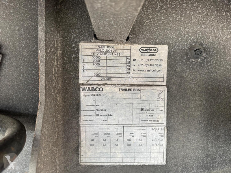 نصف مقطورة Van Hool 2B2001 2 AXLE - INSIDE:...