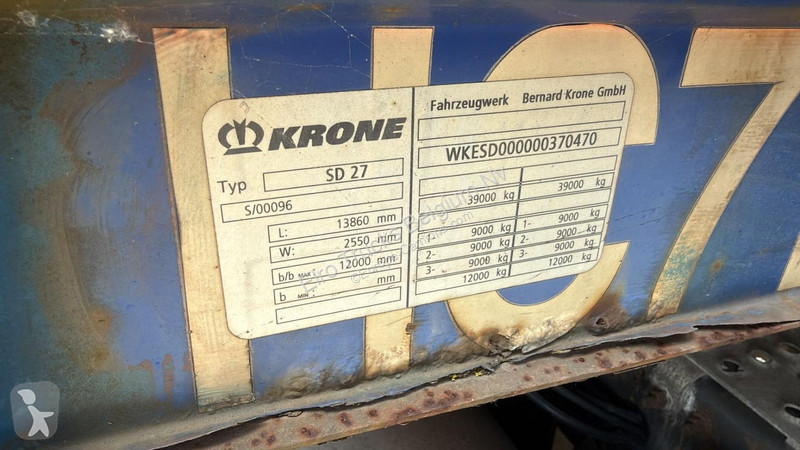 نصف مقطورة Krone 27 (DRUM BRAKES / FREINS...