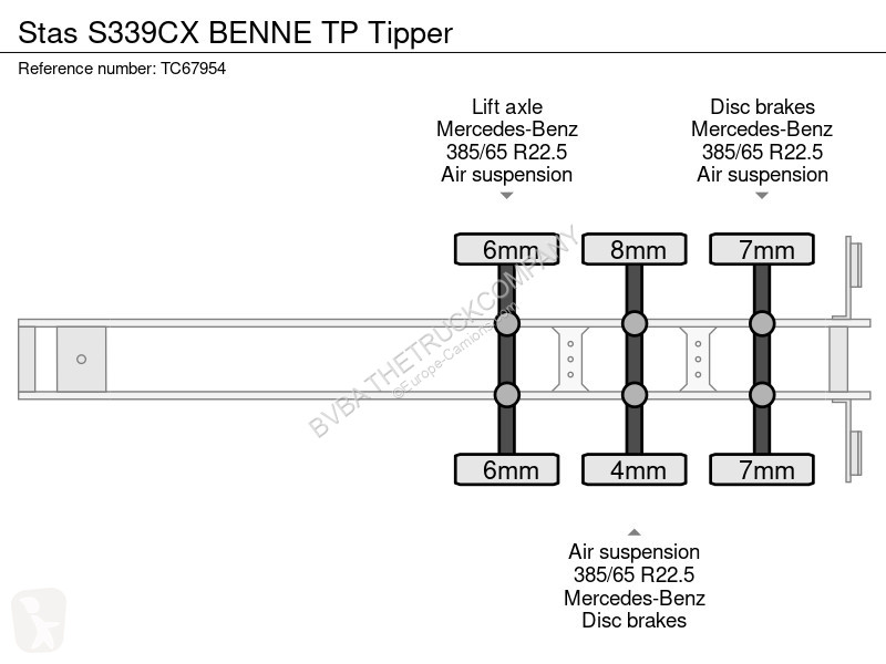 نصف مقطورة Stas S339CX BENNE TP