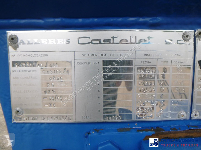 Félpótkocsi  Gas tank steel 44 m3 / 1 comp