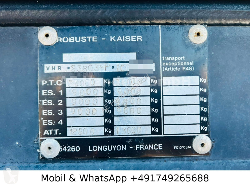 نصف مقطورة Kaiser Robuste S 3803 Kempf 2008...