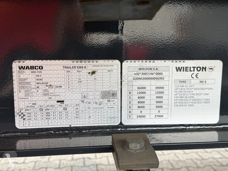 نصف مقطورة Wielton Schuifzeil-Dak / SAF-Disc /...