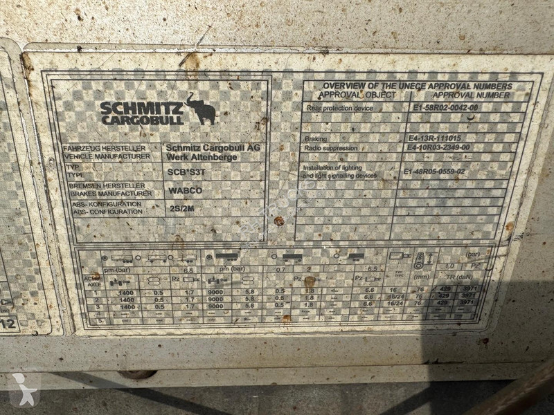 Oplegger Schmitz Cargobull SCB*S3T 3 AXLE...