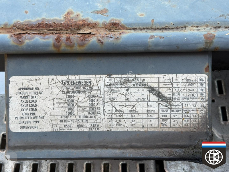 نصف مقطورة Groenewegen 40CC-16-27TUN BPW - DRUM...