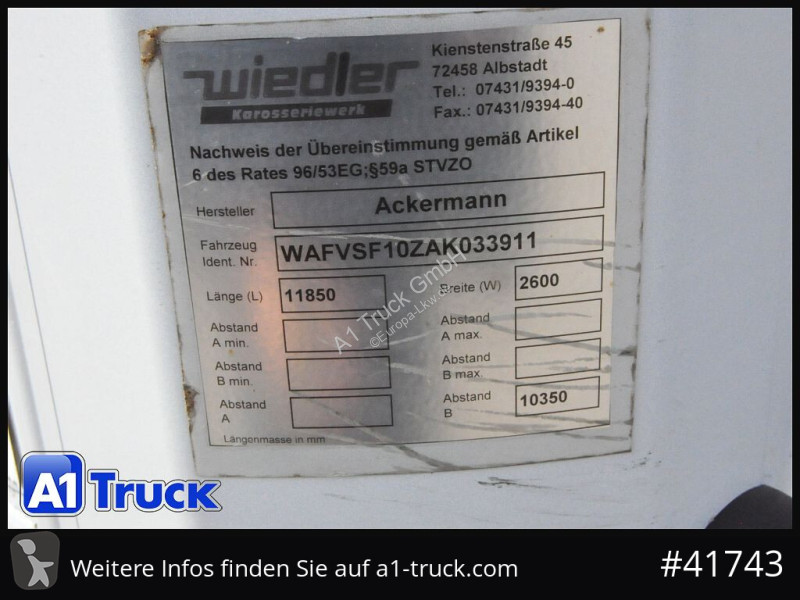 Ackermann Kühlauflieger, Lenkachse, City  LBW,...