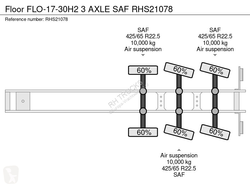 Floor FLO-17-30H2 3 AXLE SAF semi-trailer