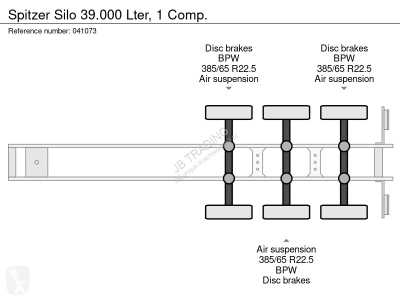 Spitzer Silo 39.000 Lter, 1 Comp. semi-trailer