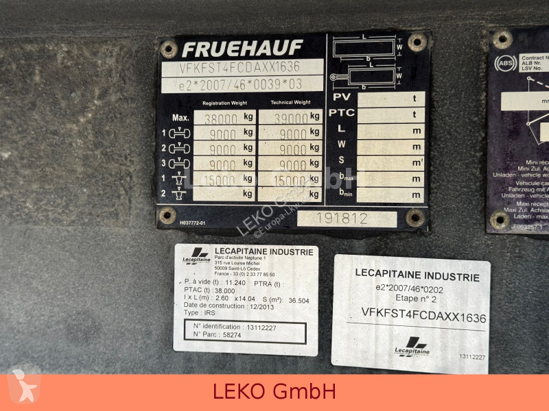 Félpótkocsi Fruehauf Mit Carrier Vector 1950 Mt