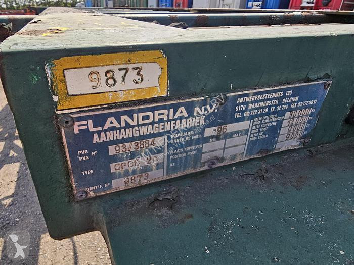 Oplegger Flandria 2 AXLE 20 FT CHASSIS STEEL...