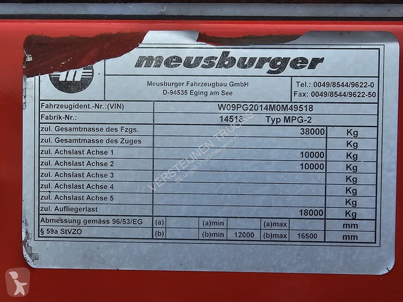 Semiremorca Meusburger MPG-2 / AGRI / REMOVABLE...