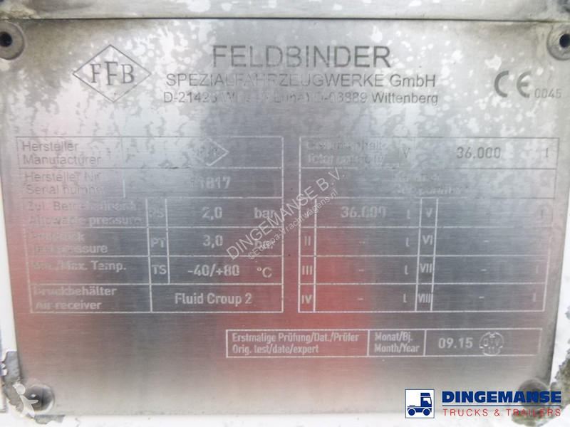 Semiremorca Feldbinder Powder tank alu 36 m3 /...