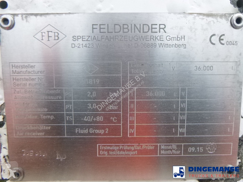 Semiremorca Feldbinder Powder tank alu 36 m3 /...