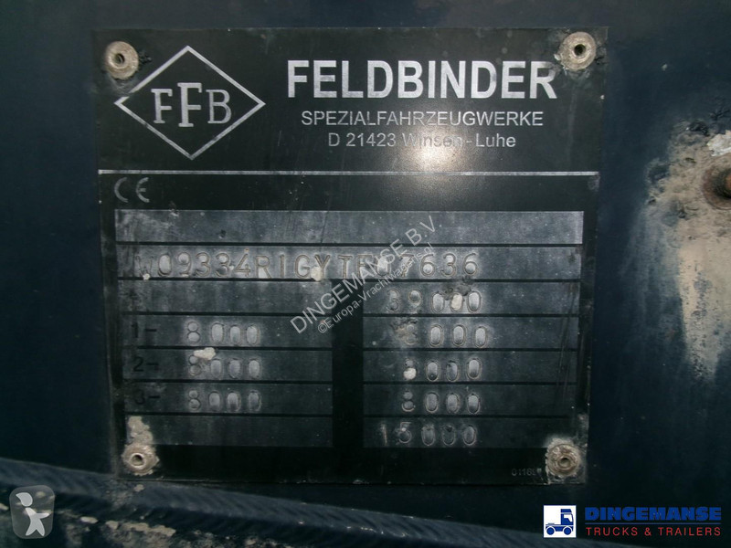نصف مقطورة Feldbinder Powder tank alu 38 m3...