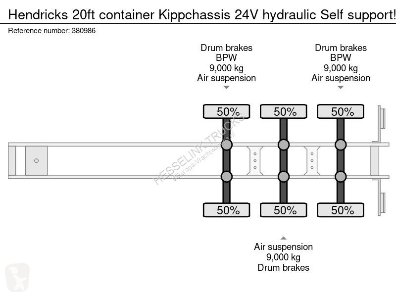 Semirimorchio Hendricks 20ft container...