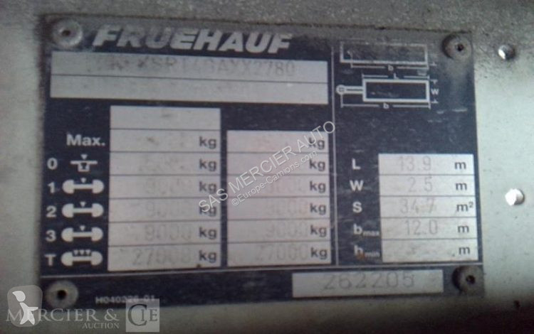 Semitrailer Fruehauf semi remorque
