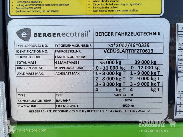 Semitrailer Berger Curtainsider Standard Getränke