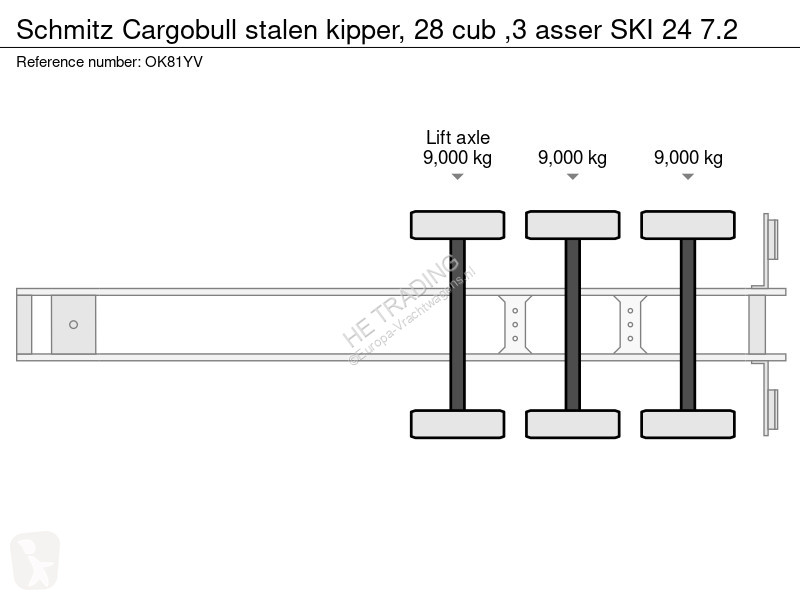 Oplegger Schmitz Cargobull stalen kipper, 28...